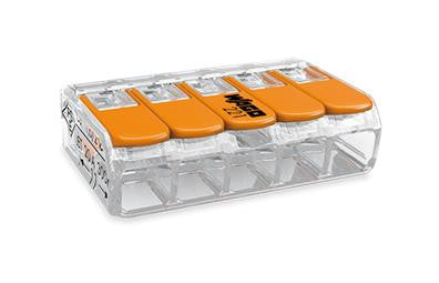 WAGO Verbindungsklemme Compact Hebelklemme transparent orange mm²