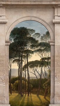 A.S. Creation THE WALL Fototapete 3er Panel Vlies Wald Deko bunt/grau/grün 53 cm