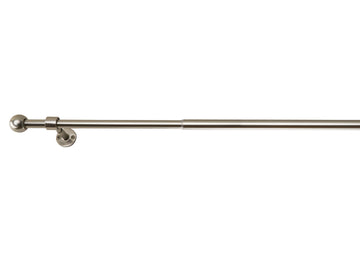 mydeco® 2in1 Gardinenstangen-Komplettset edelstahloptik, 16/19 mm