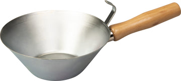 Conmetall Meister Gipserpfanne/Gipsbecher, verzinkt mit Naturholzgriff, 180 mm
