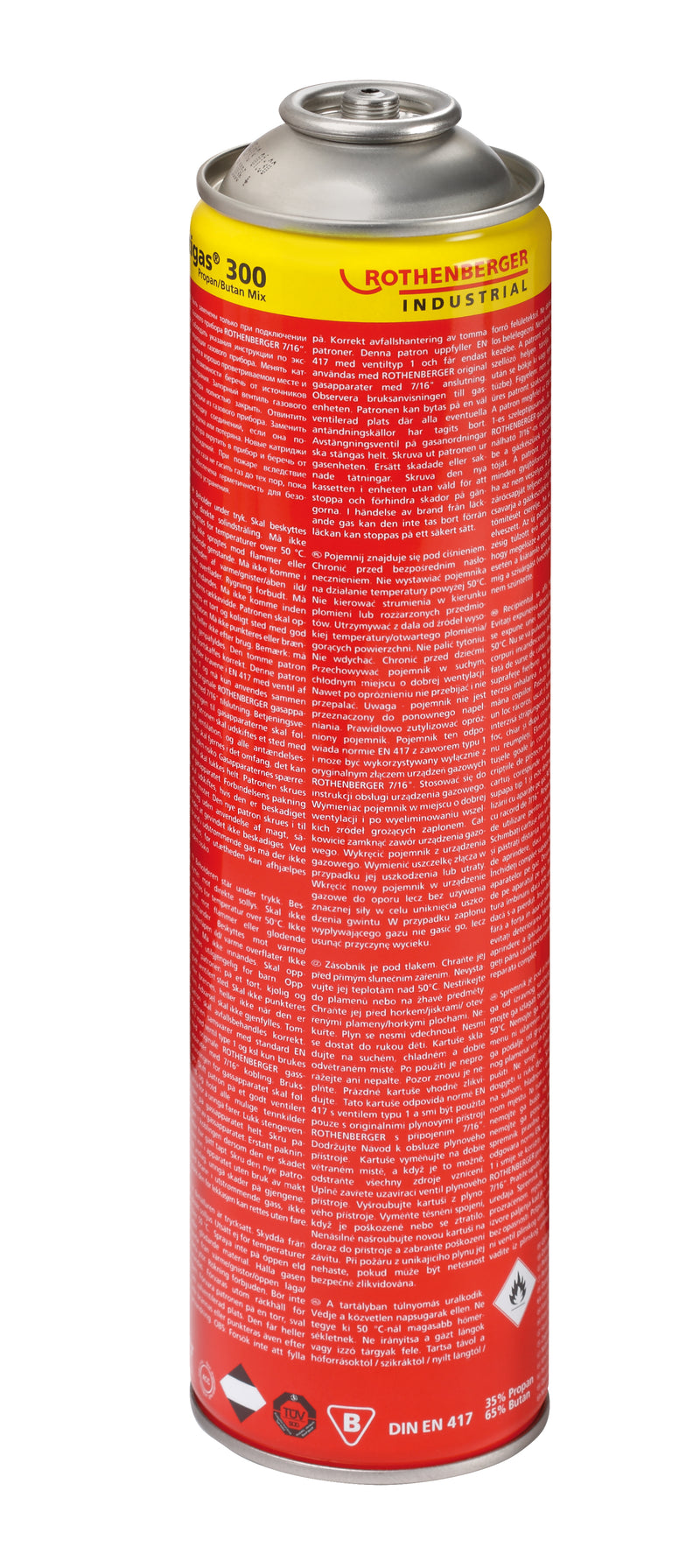 ROTHENBERGER Multigas 300 Propan/Butan Kartusche, 600 ml