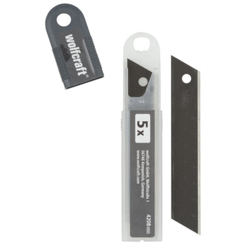 Wolfcraft Pro-Sharp Abbrechklingen, schwarz, 18 mm (5 Stück)