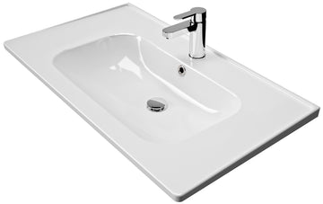 Pelipal Trentino Keramikwaschtisch weiß, Einbauwaschtisch B790 mm