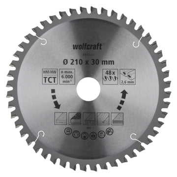 Wolfcraft Kapp-/Gehrungssägeblatt HM Zähne