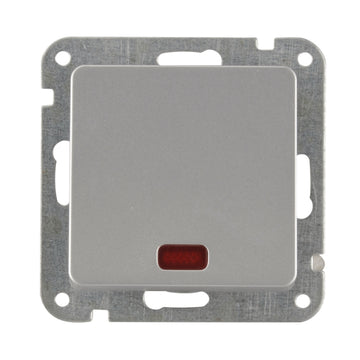 UNITEC LeMans Serie 603 Kontroll-Wechselschalter silber, zum Drücken
