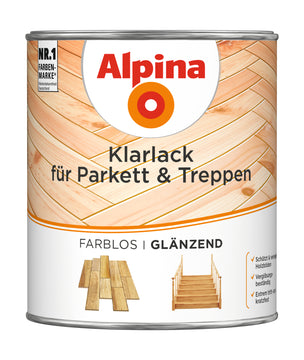 ALPINA Klarlack für Parkett & Treppen glänzend, farblos