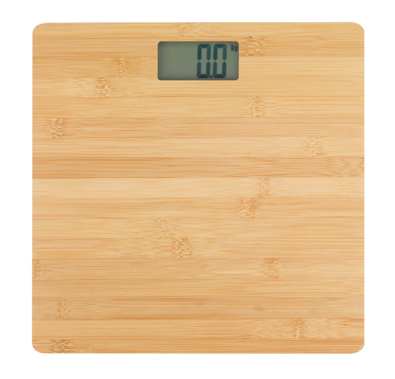 WENKO Bambusa Personenwaage in Braun mit digitalem LCD-Display