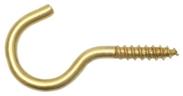 SWG Schraubhaken gebogen Messing