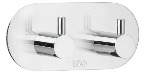 Smedbo Design-Doppelhaken chrom aus Edelstahl, L 96 mm