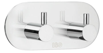 Smedbo Design-Doppelhaken chrom aus Edelstahl, L 96 mm