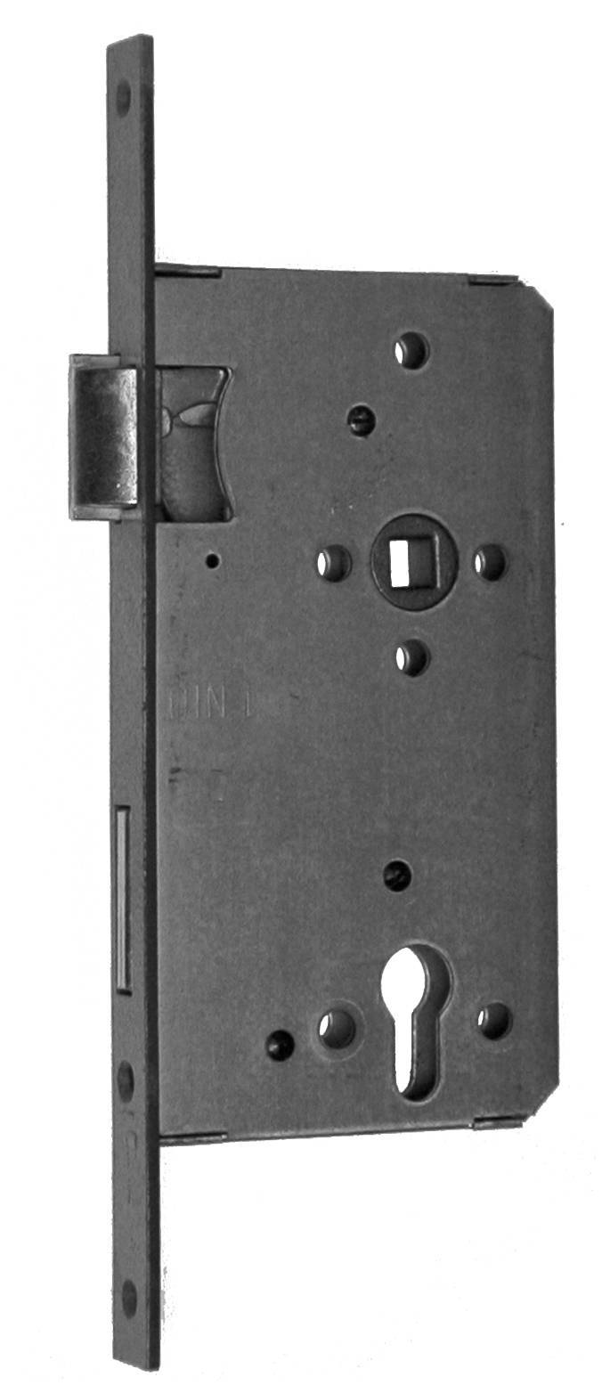Bever Einbauschloss Einsteckschloss PZ 20 mm D65 kant Silber (Falle)