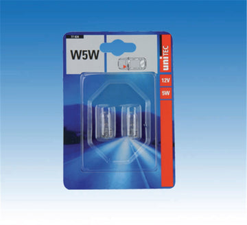 UNITEC W5W Glassockellampe 12V, 5 W (2 Stück)