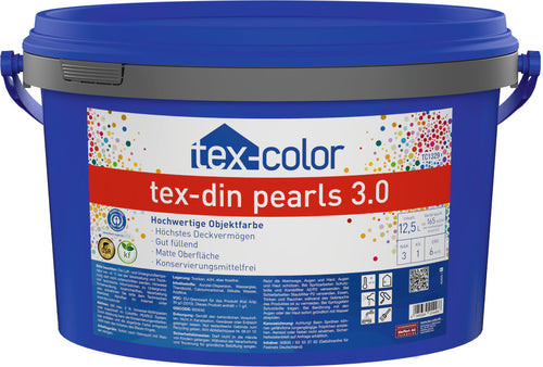 Tex-Color Tex-DIN Innenfarbe weiß, matte Wandfarbe 12,5 l
