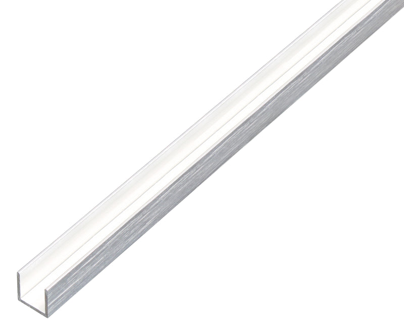GAH ALBERTS U-Profil aus Aluminium „edelstahloptik“ 10 x 10 x 1000 mm