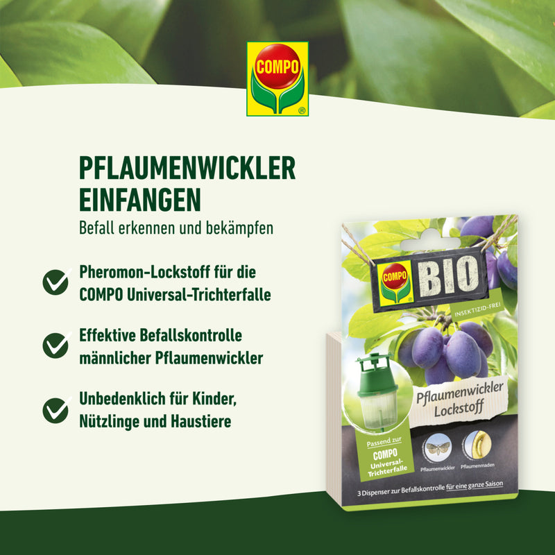 COMPO BIO Pflaumenwickler Lockstoff für Universal-Trichterfalle, außen
