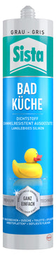 Sista Fugenfüller Bad Küche 280 ml Kartusche, Silikon-Dichtstoff