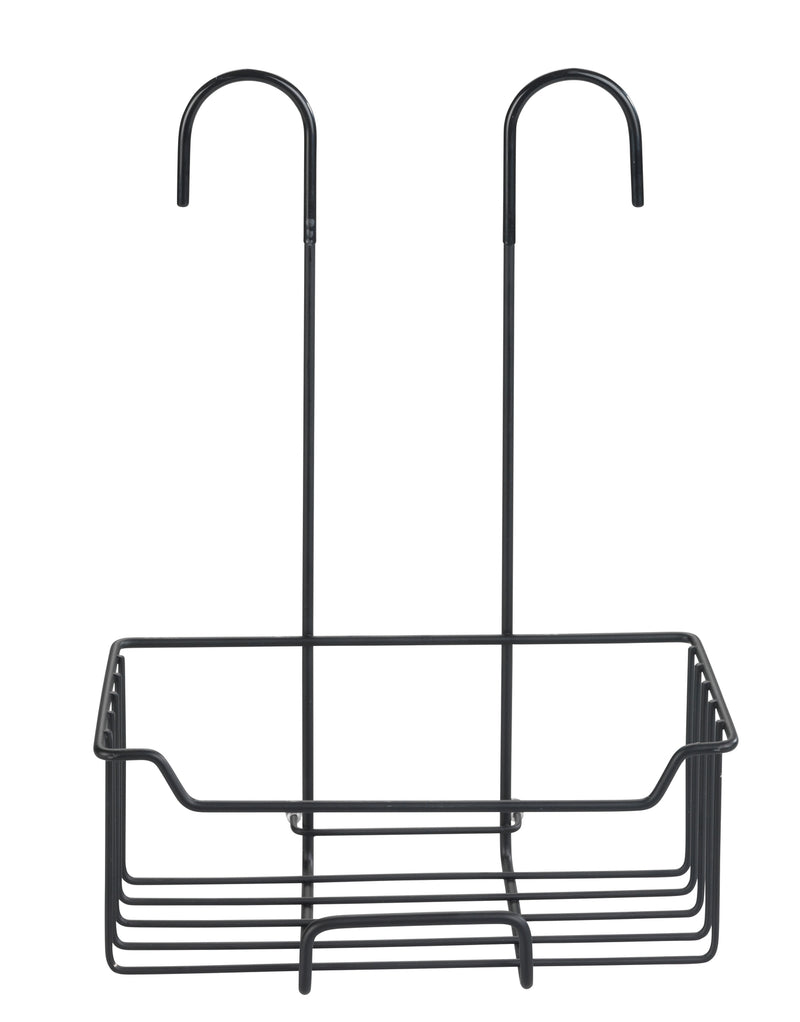 WENKO Caddy Milo Thermostat-Dusch-Caddy, schwarz aus Edelstahl