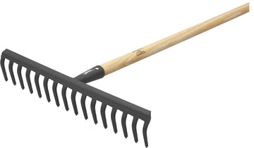 MEISTER Rechen mit Stiel, 16 Zinken, 45 cm Arbeitsbreite