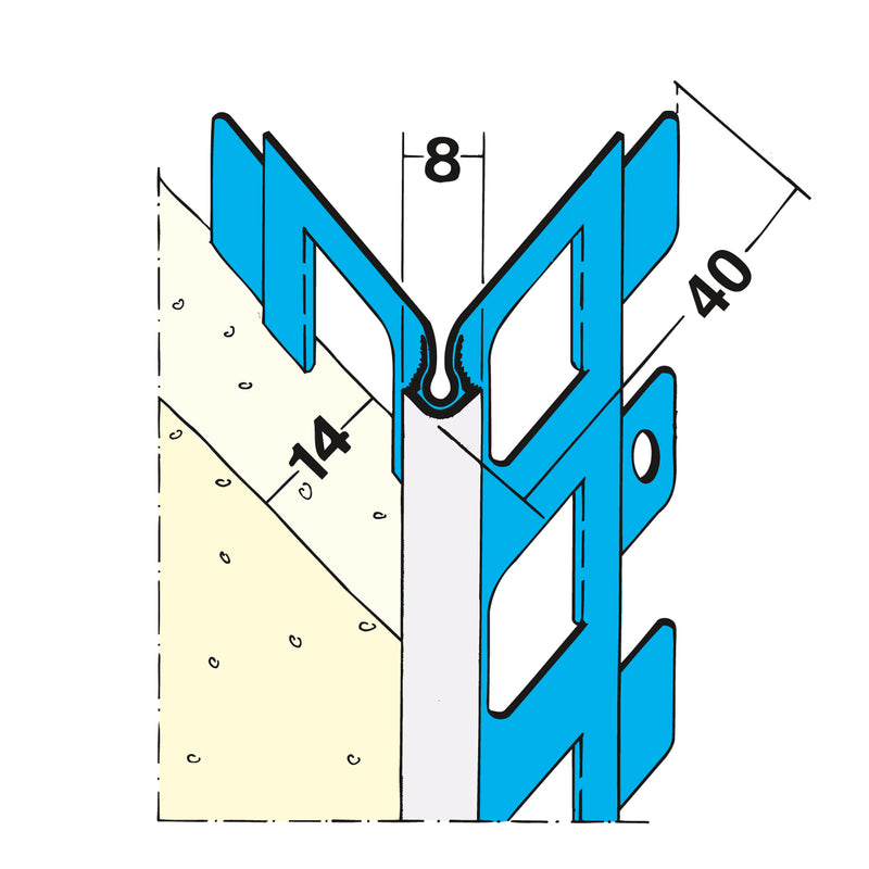 PROTEKTORWERK Kantenprofil 1013 für Nassputz 14 mm, verzinkt/weiß (2,5 m)