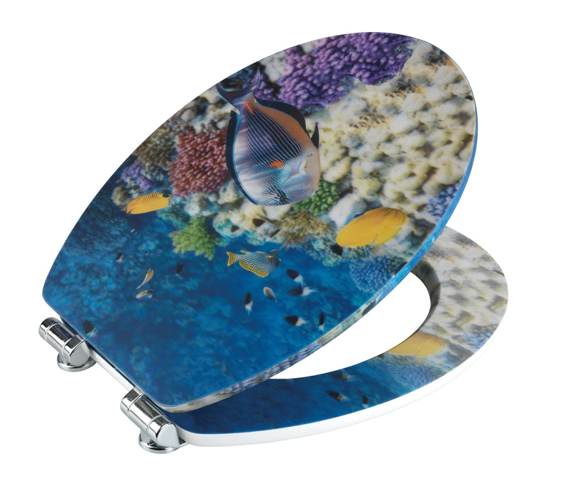 WENKO Fish 3D WC-Sitz aus MDF, mehrfarbig