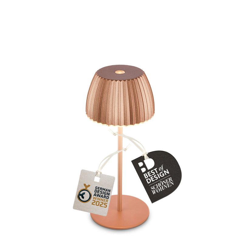 Briloner Leuchten Tischleuchte Mini Akku, kupfer, 2700K, IP44