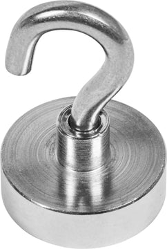 CONNEX Magnethaken Neodym, verchromt, Ø25 x 8 mm