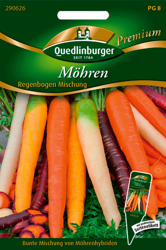 QUEDLINBURGER Saatgut Regenbogen-Mix Möhre (Hybridsorten)