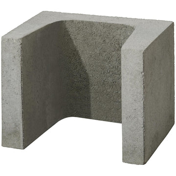 KANN U-Stein 40 x 50 x 40 cm grau, betonglatt, mit Fase
