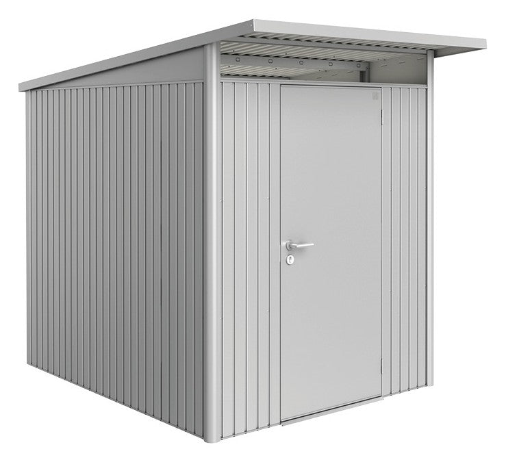 Biohort Gerätehaus AvantGarde A2 (180 × 260 × 218 cm) Silber-metallic Standardtür · AvantGarde