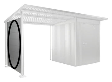 Biohort Seitenwand für Seitendach zu Gerätehaus AvantGarde A1, A5 Silber-metallic