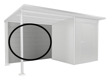 Biohort Rückwand für Seitendach zu Gerätehaus AvantGarde Silber-metallic