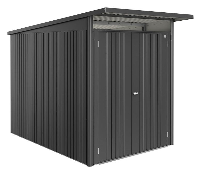 Biohort Gerätehaus AvantGarde A3 (180 × 300 × 217 cm) Dunkelgrau-metallic Doppeltür · AvantGarde ECO*