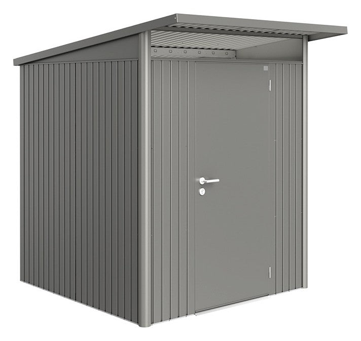 Biohort Gerätehaus AvantGarde A1 (180 × 220 × 218 cm) Quarzgrau-metallic Standardtür · AvantGarde