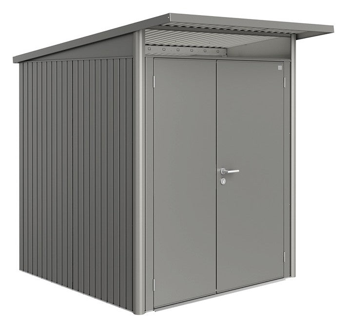 Biohort Gerätehaus AvantGarde A1 (180 × 220 × 218 cm) Quarzgrau-metallic Doppeltür · AvantGarde