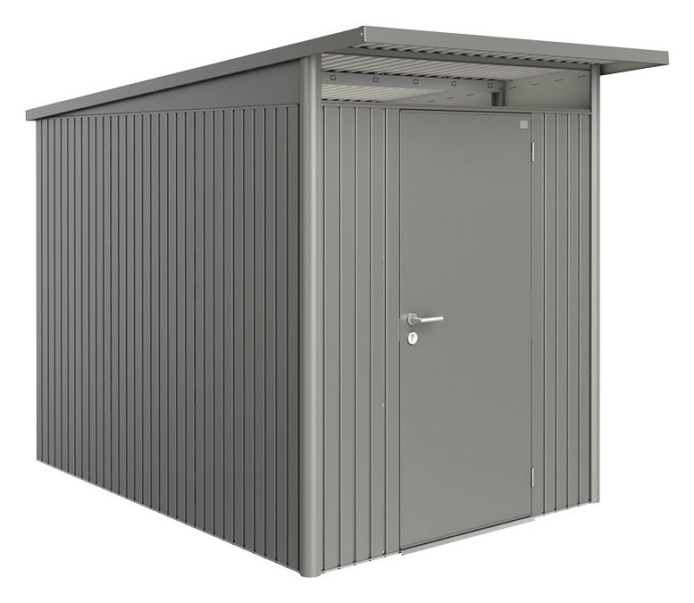 Biohort Gerätehaus AvantGarde A3 (180 × 300 × 217 cm) Quarzgrau-metallic Standardtür · AvantGarde