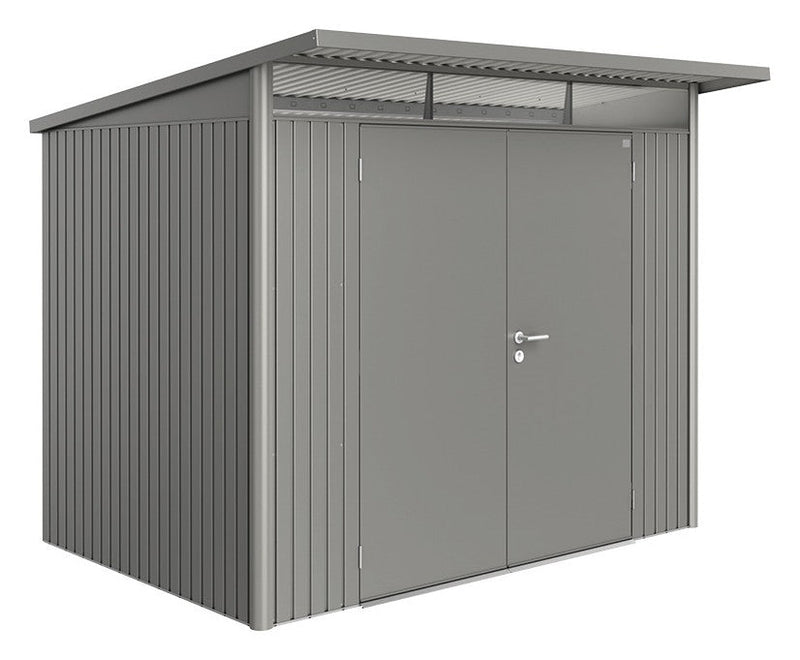Biohort Gerätehaus AvantGarde A5 (260 × 220 × 218 cm) Quarzgrau-metallic Doppeltür · AvantGarde