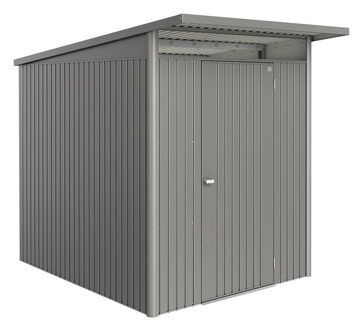 Biohort Gerätehaus AvantGarde A2 (180 × 260 × 218 cm) Quarzgrau-metallic Standardtür · AvantGarde ECO*