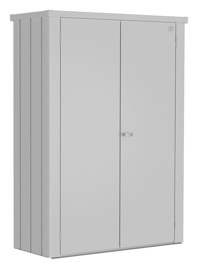 Biohort Terrassenschrank Romeo M HIGH (132 × 57 × 181 cm) Silber-metallic Standard