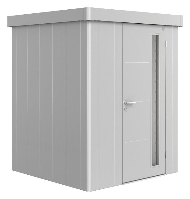 Biohort Gerätehaus Neo Gr. 1A (180 × 180 × 222 cm) Silber-metallic Standardtür