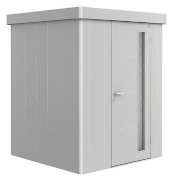 Biohort Gerätehaus Neo Gr. 1A (180 × 180 × 222 cm) Silber-metallic Standardtür