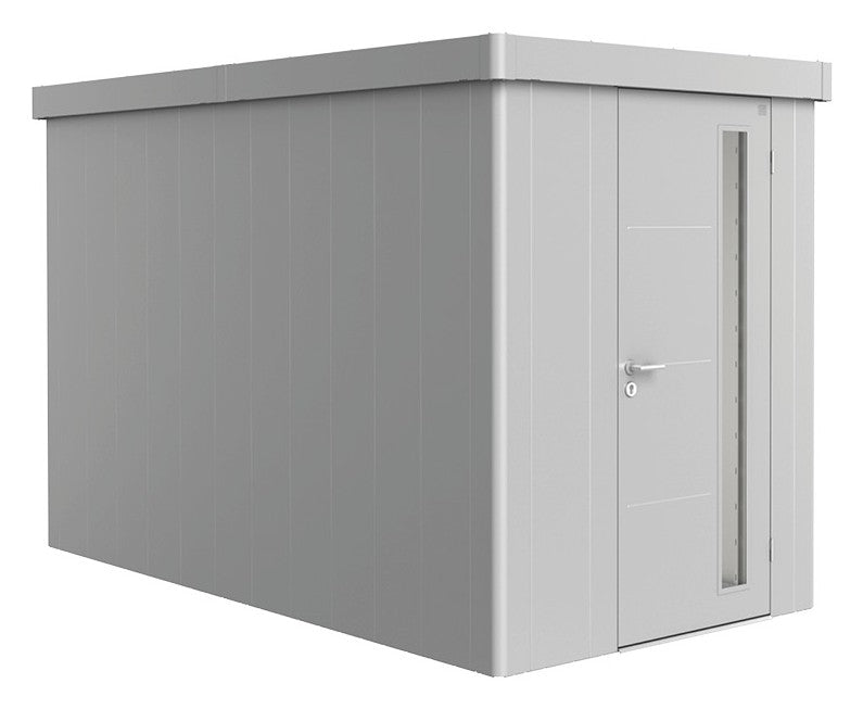 Biohort Gerätehaus Neo Gr. 4A (180 × 348 × 222 cm) Silber-metallic Standardtür