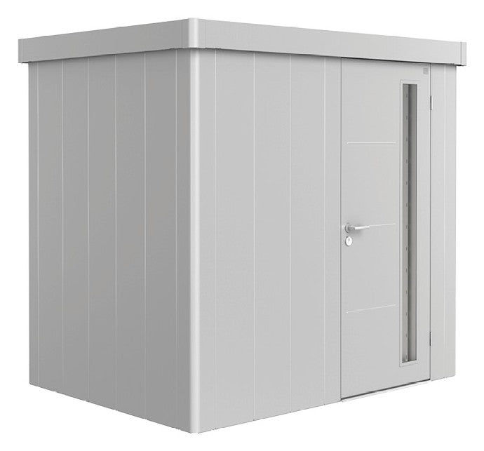 Biohort Gerätehaus Neo Gr. 1B (236 × 180 × 222 cm) Silber-metallic Standardtür