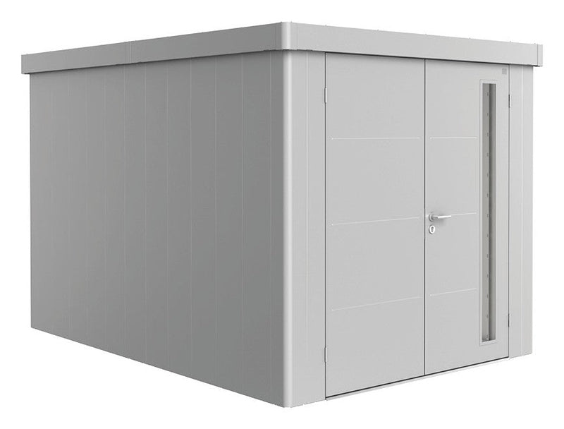 Biohort Gerätehaus Neo Gr. 4B (236 × 348 × 222 cm) Silber-metallic Doppeltür