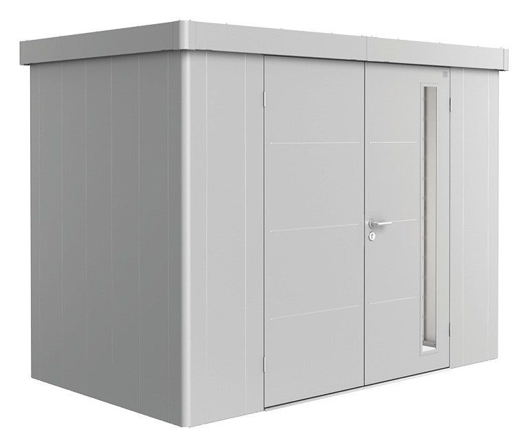 Biohort Gerätehaus Neo Gr. 1C (292 × 180 × 222 cm) Silber-metallic Doppeltür