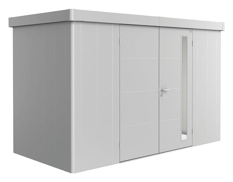 Biohort Gerätehaus Neo Gr. 1D (348 × 180 × 222 cm) Silber-metallic Doppeltür