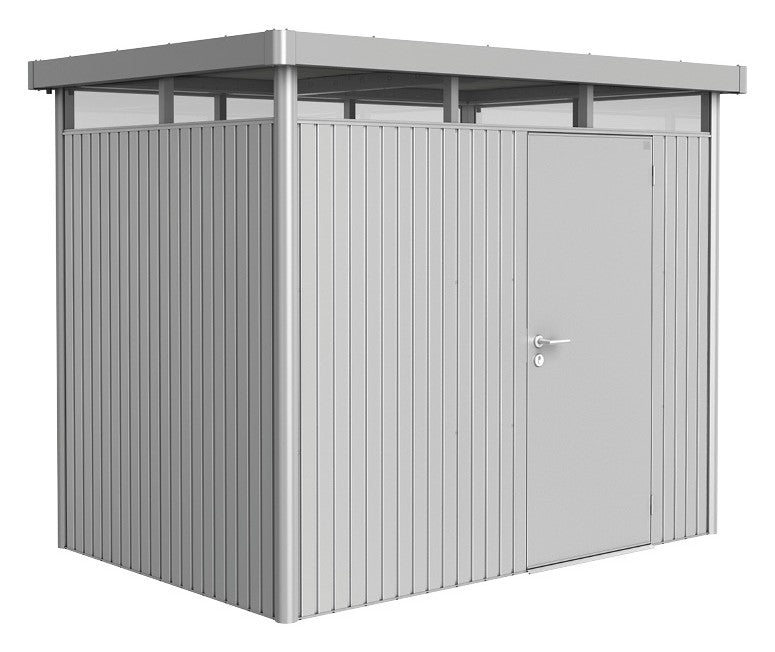 Biohort Gerätehaus HighLine H2 (275 × 195 × 222 cm) Silber-metallic Standardtür
