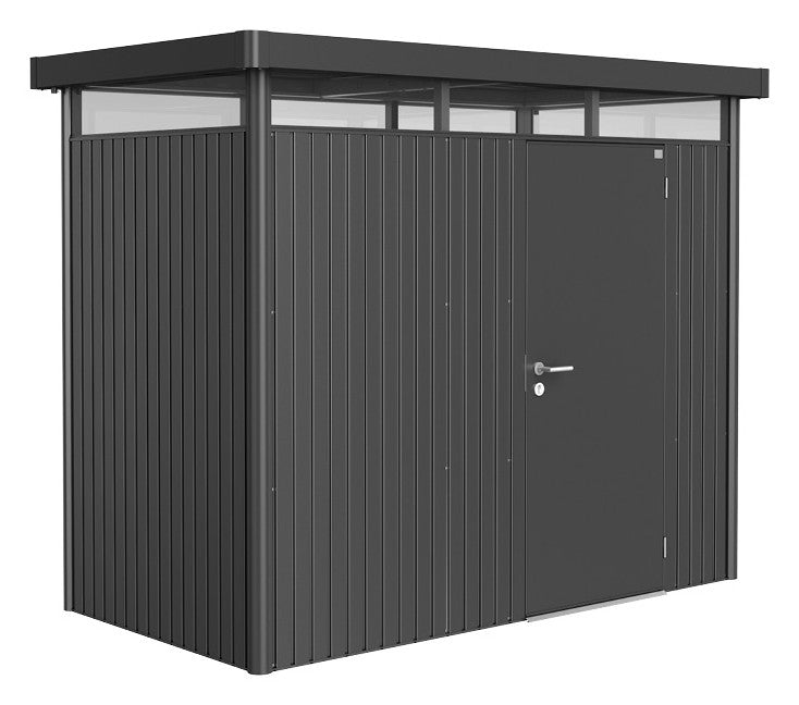 Biohort Gerätehaus HighLine H1 (275 × 155 × 222 cm) Dunkelgrau-metallic Standardtür