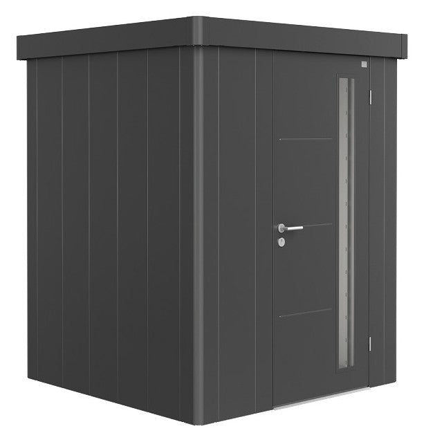 Biohort Gerätehaus Neo Gr. 1A (180 × 180 × 222 cm) Dunkelgrau-metallic Standardtür