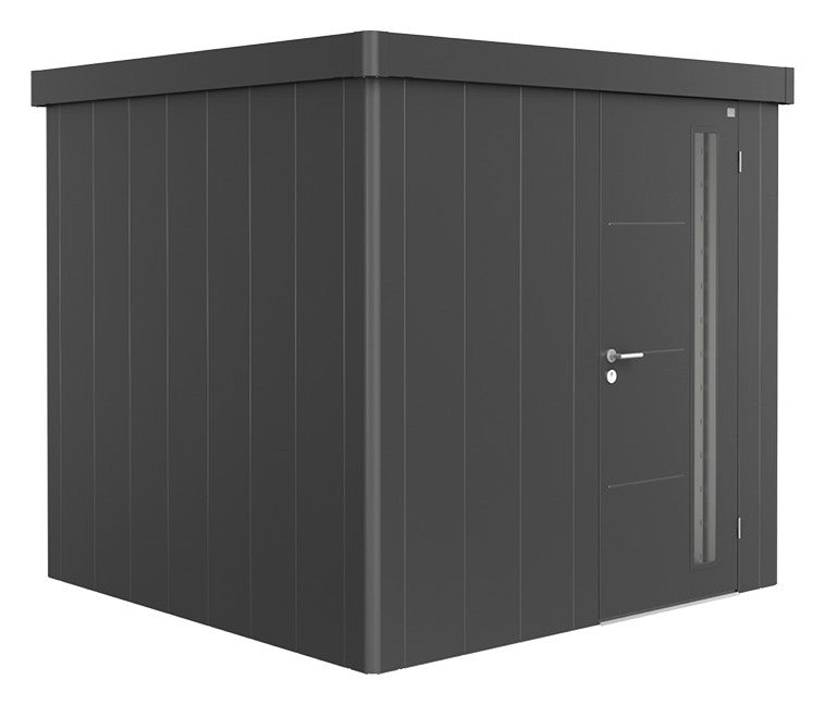 Biohort Gerätehaus Neo Gr. 2B (236 × 236 × 222 cm) Dunkelgrau-metallic Standardtür