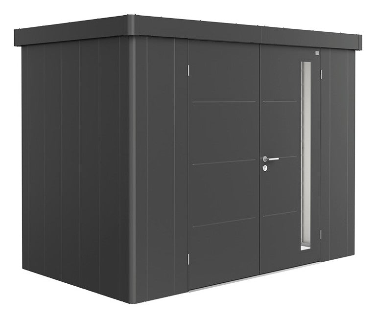 Biohort Gerätehaus Neo Gr. 1C (292 × 180 × 222 cm) Dunkelgrau-metallic Doppeltür